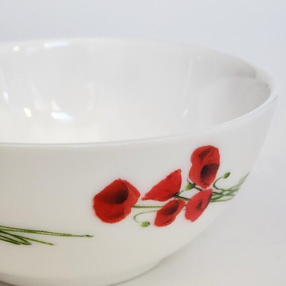 Luminarc Diwali Hypnosis Red Poppy Small Bowls – Set of 2, 4.7" Glass Bowls - Picture 7 of 9